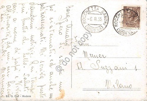 Cartolina Fanano Panorama 1955