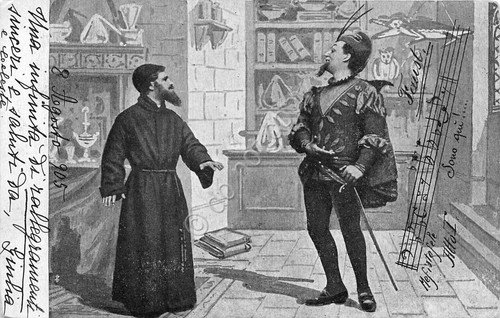 Cartolina Faust Mefisfofele Opera Lirica Gounoud 1905