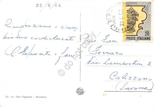 Cartolina Favale vedute varie 1966