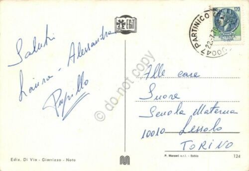 Cartolina Favignana vedute bordo azzurro 1978 (Trapani) | Immagine Gallery 2