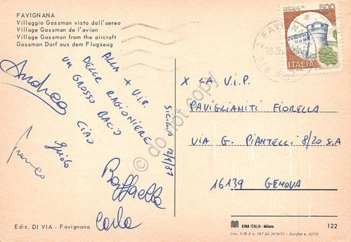 Cartolina Favignana Villaggio Gassman dall' aereo 1987 | Immagine Gallery 2
