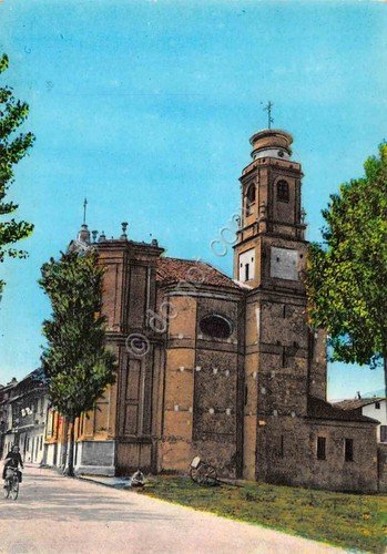 Cartolina Feletto Canavese Santuario del Carmine 1968 bicicletta | Immagine principale