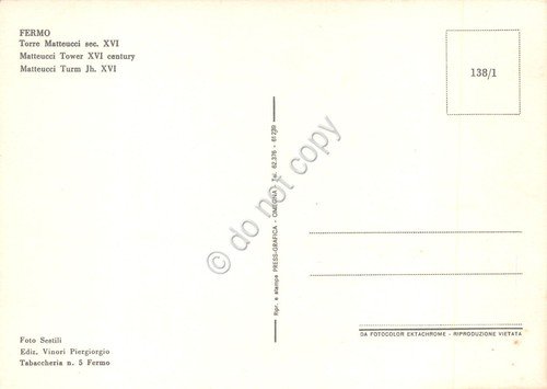 Cartolina Fermo Torre Matteucci animata Cassa di Risparmio | Immagine Gallery 2