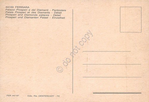 Cartolina Ferrara Palazzi Prosperi e dei Diamanti Particolare Fiat 500 …