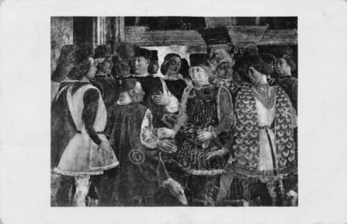 Cartolina Ferrara Palazzo Schifanoia 1936 Timbro targhetta Lotteria Merano | Immagine principale