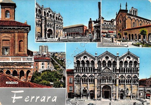 Cartolina Ferrara vedute 1964 | Immagine principale