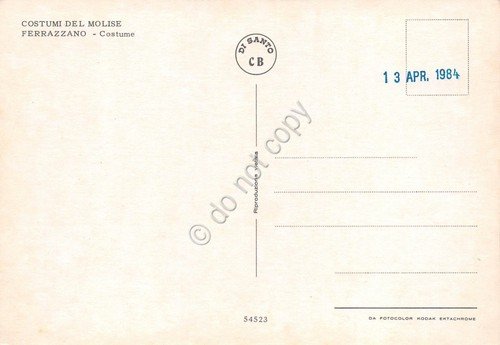 Cartolina Ferrazzano Molise Costume tradizionale (Costumi) | Immagine Gallery 2