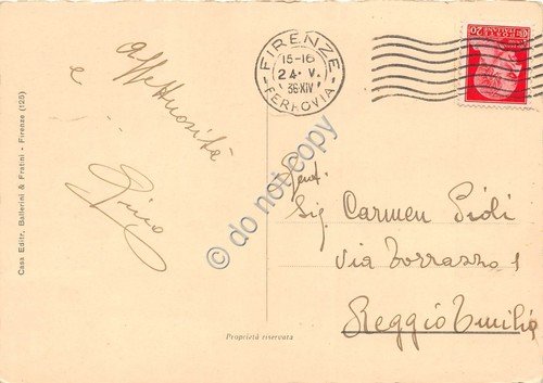 Cartolina Fiesole Cattedrale 1936 | Immagine Gallery 2