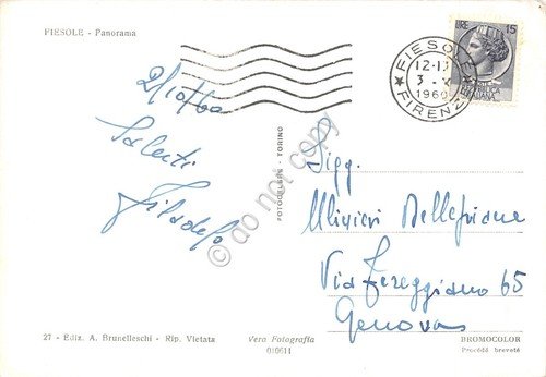 Cartolina Fiesole Panorama 1960 | Immagine Gallery 2