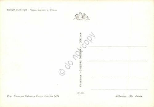 Cartolina Fiesso d' Artico Piazza Marconi e chiesa | Immagine Gallery 2