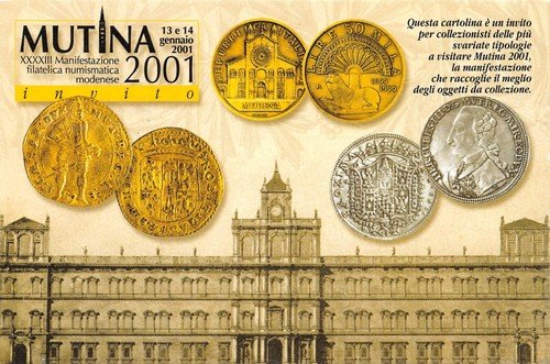 Cartolina Filatelica 43° Convegno Modena Mutina 2001