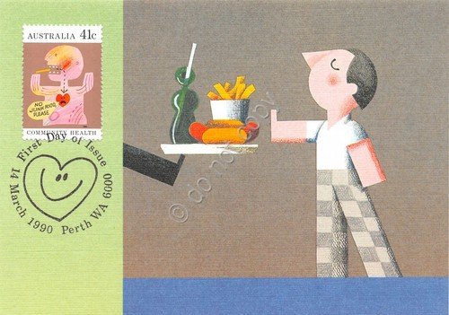 Cartolina Filatelica Australia Community Health diet 1990 | Immagine principale