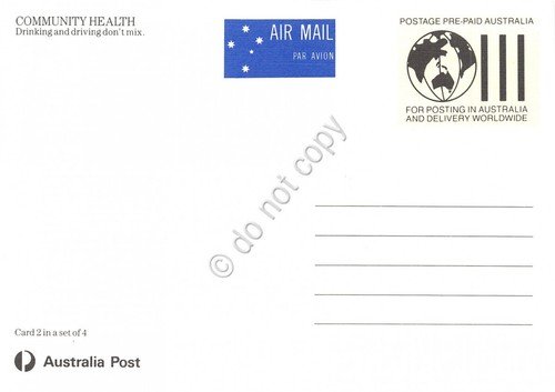Cartolina Filatelica Australia Community Health drinking 1990