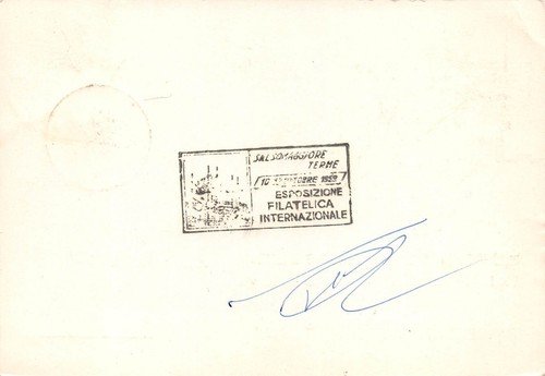 Cartolina filatelica Esposizione filatelica di Posta Aerea Efist Salsomaggiore | Immagine Gallery 2