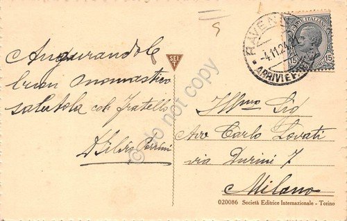 Cartolina Filippo Rinaldi Rettore Maggiore dei Salesiani 1924 | Immagine Gallery 2