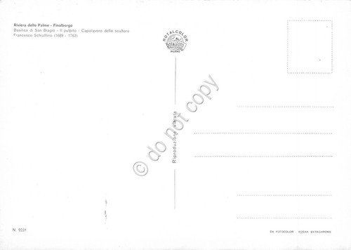 Cartolina Finalborgo Basilica di San Biagio Pulpito | Immagine Gallery 2