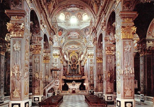 Cartolina Finalborgo Basilica San Biagio interno | Immagine principale