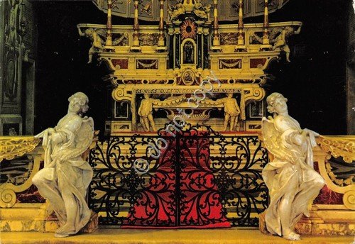 Cartolina Finale Ligure Basilica San Biagio Altare 1968