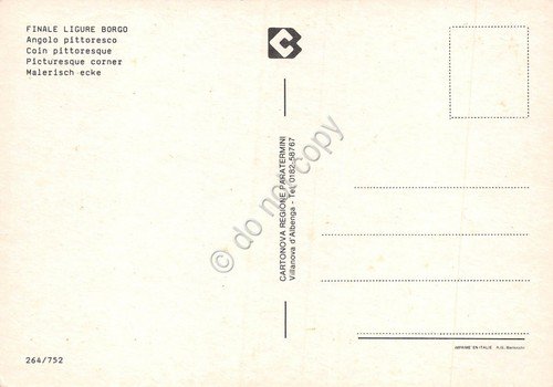 Cartolina Finale Ligure Borgo angolo pittoresco auto d'epoca | Immagine Gallery 2