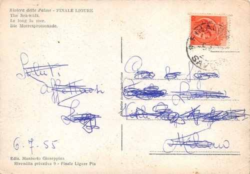 Cartolina Finale Ligure Passeggiata a mare 1955 | Immagine Gallery 2