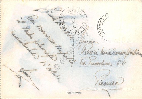 Cartolina Finale Ligure viale delle Palme 1952 colorata | Immagine Gallery 2