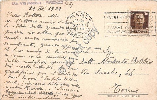 Cartolina Firenze Bargello Cortile e scala 1934 | Immagine Gallery 2