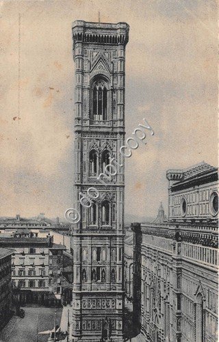 Cartolina Firenze Campanile di Giotto 1932