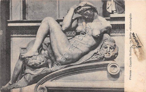 Cartolina Firenze Cappelle Medicee La Notte Michelangelo