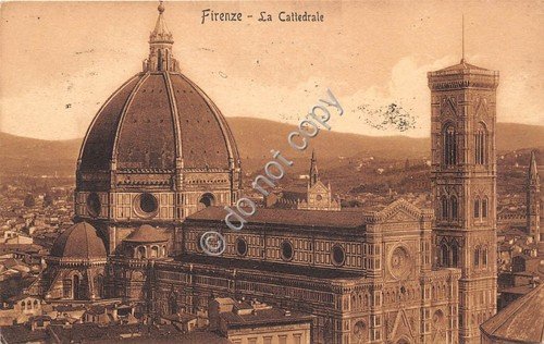 Cartolina Firenze Cattedrale 1916 | Immagine principale