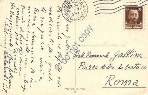 Cartolina Firenze Cattedrale Carrozza con cavallo 1932 | Immagine Gallery 2