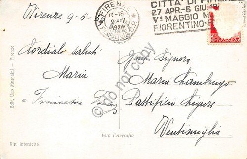 Cartolina Firenze Cattedrale e Campanile da S. Lorenzo 1939 | Immagine Gallery 2