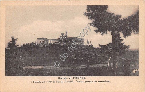 Cartolina Firenze Certosa di Firenze lato mezzogiorno
