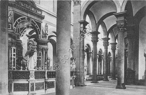 Cartolina Firenze Chiesa di S. Spirito Interno