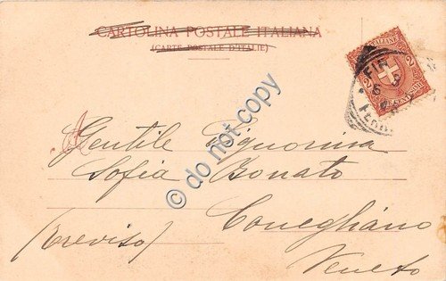 Cartolina Firenze Chiesa S. Croce e Statua di Dante primi …