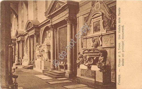 Cartolina Firenze Chiesa S. Croce Navata Destra | Immagine principale