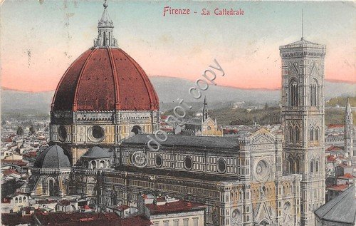 Cartolina Firenze Illustrata Cattedrale 1911 | Immagine principale