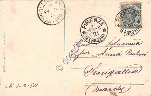 Cartolina Firenze Illustrata Cattedrale 1911