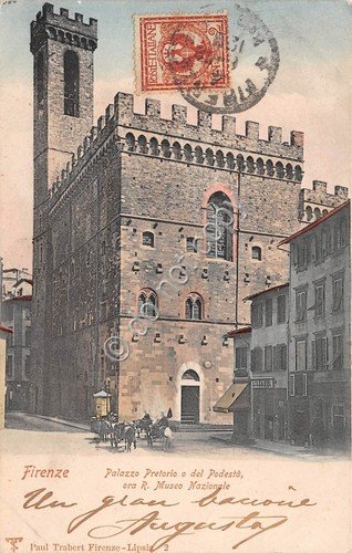 Cartolina Firenze Illustrata Palazzo del Podestà Ed Paul Trabert primi … | Immagine principale