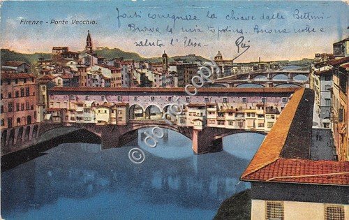 Cartolina Firenze Illustrata Ponte Vecchio 1927 | Immagine principale