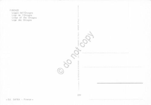 Cartolina Firenze Loggia dell' Orcagna Monumenti