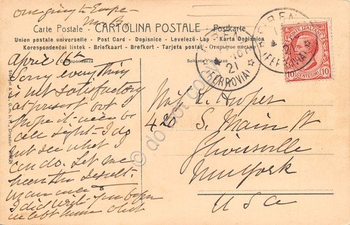 Cartolina Firenze Palazzo Michelangiolo illustrata anni '20 | Immagine Gallery 2