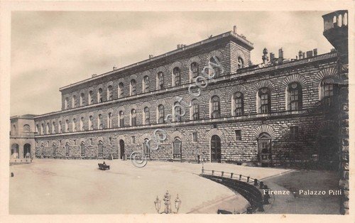 Cartolina Firenze Palazzo Pitti Carretto Alterocca anni '20