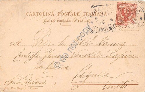 Cartolina Firenze Palazzo Pitti Giardino Boboli 1904