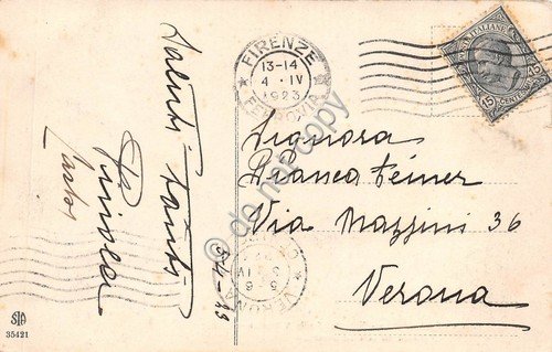 Cartolina Firenze Palazzo Vecchio Cortile 1923 | Immagine Gallery 2