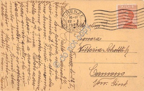 Cartolina Firenze Panorama da Campanile di S. M. Novella 1924