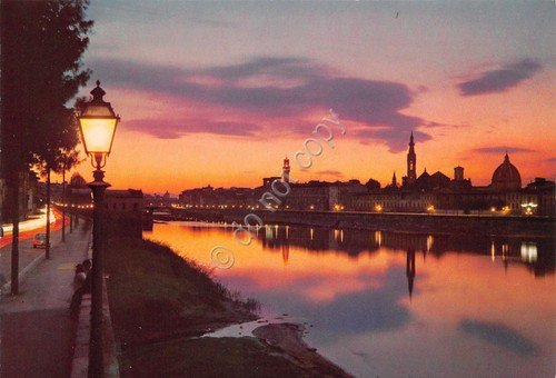 Cartolina Firenze Tramonto su Arno | Immagine principale