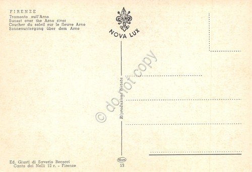 Cartolina Firenze Tramonto su Arno | Immagine Gallery 2