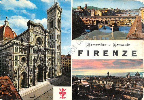 Cartolina Firenze vedute Timbro a targhetta Campanile Giotto 1968 | Immagine Gallery 2