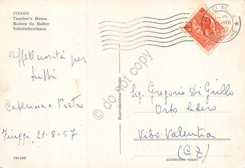 Cartolina Fiuggi Casa del Maestro 1957 | Immagine Gallery 2