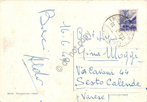 Cartolina Fiuggi Città Chiesa Regina Pacis 1949 | Immagine Gallery 2